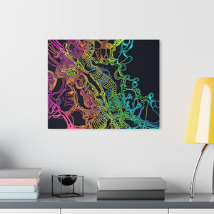Abstract Neon Scribbles | Acrylic Prints