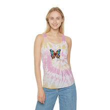 Load image into Gallery viewer, Colorful Butterfly | Tie Dye Racerback Tank Top