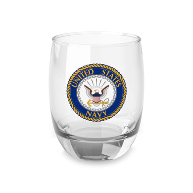 U.S. Navy Emblem Whiskey Glass