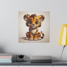 Load image into Gallery viewer, Happy Tiger Cub Wall Art | Matte Canvas