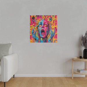 Colorful Abstract Chaos Wall Art | Square Matte Canvas