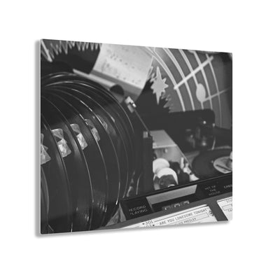 Records in the Jukebox Black & White Acrylic Prints
