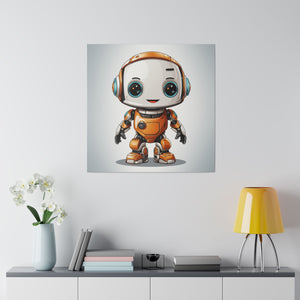 Baby Robot Wall Art | Square Matte Canvas