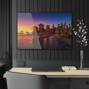 New York City Skyline at Sunset Acrylic Prints