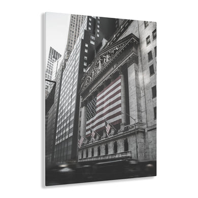 Wallstreet Street NYC Black & White Acrylic Prints