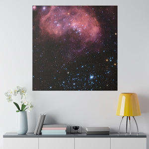 Bubbles And Baby Stars Wall Art | Square Matte Canvas