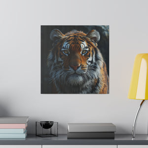 Tiger Portrait Wall Art | Square Matte Canvas