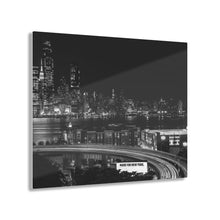 Load image into Gallery viewer, New York City Skyline at Night Black &amp; White Acrylic Prints