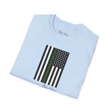 Load image into Gallery viewer, Green Stripe American Flag | Unisex Softstyle T-Shirt