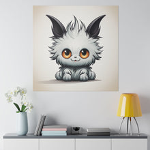 Load image into Gallery viewer, Happy Cartoon Kitty Wall Art | Square Matte Canvas