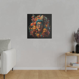 Abstract Faces Wall Art | Square Matte Canvas