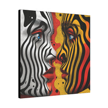 Load image into Gallery viewer, Face to Face Abstract Wall Art | Square Matte Canvas
