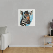 Load image into Gallery viewer, Zebra Wall Art | Square Matte Canvas