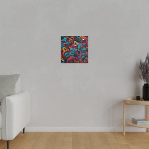 Melted Lines Wall Art | Square Matte Canvas