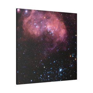 Bubbles And Baby Stars Wall Art | Square Matte Canvas