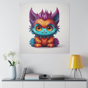 Colorful Kitty | Square Matte Canvas
