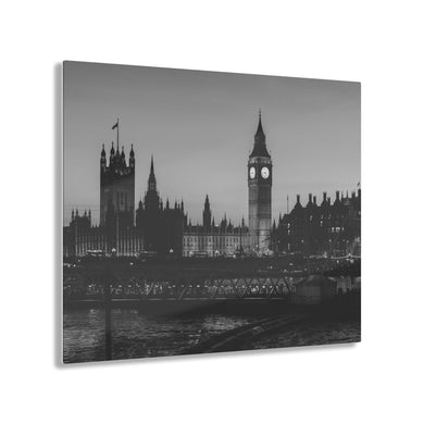 London City at Sunset Black & White Acrylic Prints
