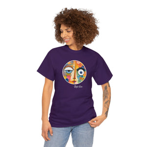 Abstract Colorful Face Art | Unisex Heavy Cotton Tee