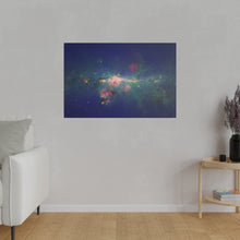Load image into Gallery viewer, Peony Nebula Wall Art | Horizontal Turquoise Matte Canvas