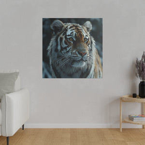 White Tiger Wall Art | Square Matte Canvas