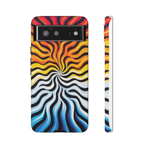 Colorful Shades & Black Lines | iPhone, Samsung Galaxy, and Google Pixel Tough Cases