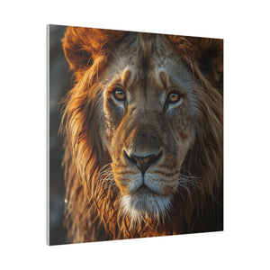 Proud Lion Wall Art | Square Matte Canvas