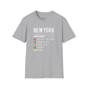 NYC Metro Lines 2 | Unisex Softstyle T-Shirt