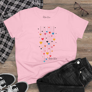 Hanging Hearts | Women's Midweight Cotton Tee
