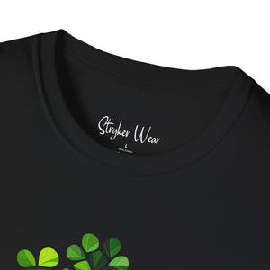 Lucky Green Clovers Minimalist Art | Unisex Softstyle T-Shirt