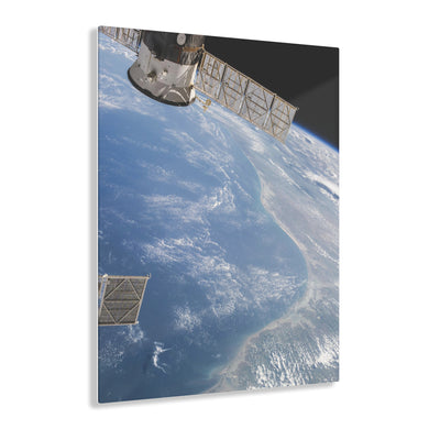 Satellite Over Earth Acrylic Prints