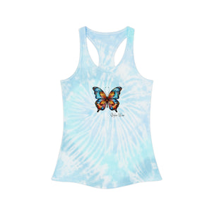 Colorful Butterfly | Tie Dye Racerback Tank Top