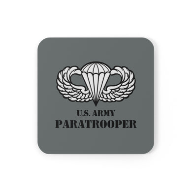 U.S. Army Paratrooper Badge Corkwood Coaster Set