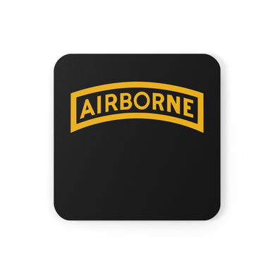 U.S. Army 173rd Airborne Yellow Tab Corkwood Coaster Set