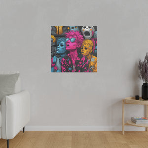 Abstract Pop Wall Art | Square Matte Canvas