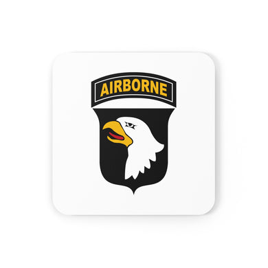 U.S. Army 101st Airborne Division Patch Corkwood Coaster Set