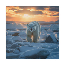 Load image into Gallery viewer, Polar Bear Wall Art | Square Matte Canvas