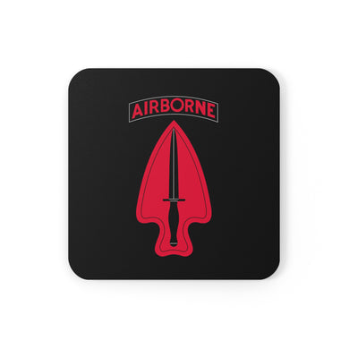 U.S. Army Special Operations Command (USASOC) Patch Corkwood Coaster Set
