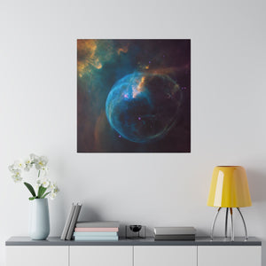 Star Inflating a Giant Bubble Wall Art | Square Matte Canvas