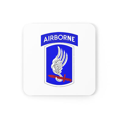 U.S. Army 173rd Airborne Division Patch Corkwood Coaster Set