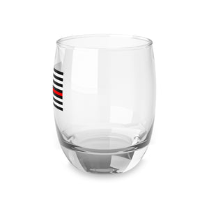 American Flag with Red Stripe Whiskey Glass