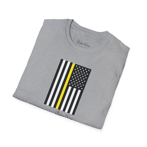 Yellow Stripe American Flag | Unisex Softstyle T-Shirt