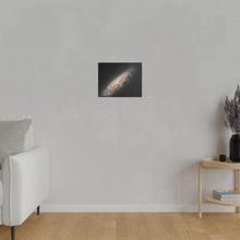 Load image into Gallery viewer, Lonely Galaxy Lost in Space Center Wall Art | Horizontal Turquoise Matte Canvas