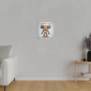 Cute Robot Wall Art | Square Matte Canvas