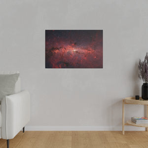Cauldron of Stars at the Galaxy Center Wall Art | Horizontal Turquoise Matte Canvas