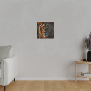 Proud Lion Wall Art | Square Matte Canvas