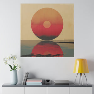 Post Modern Suns Wall Art | Square Matte Canvas