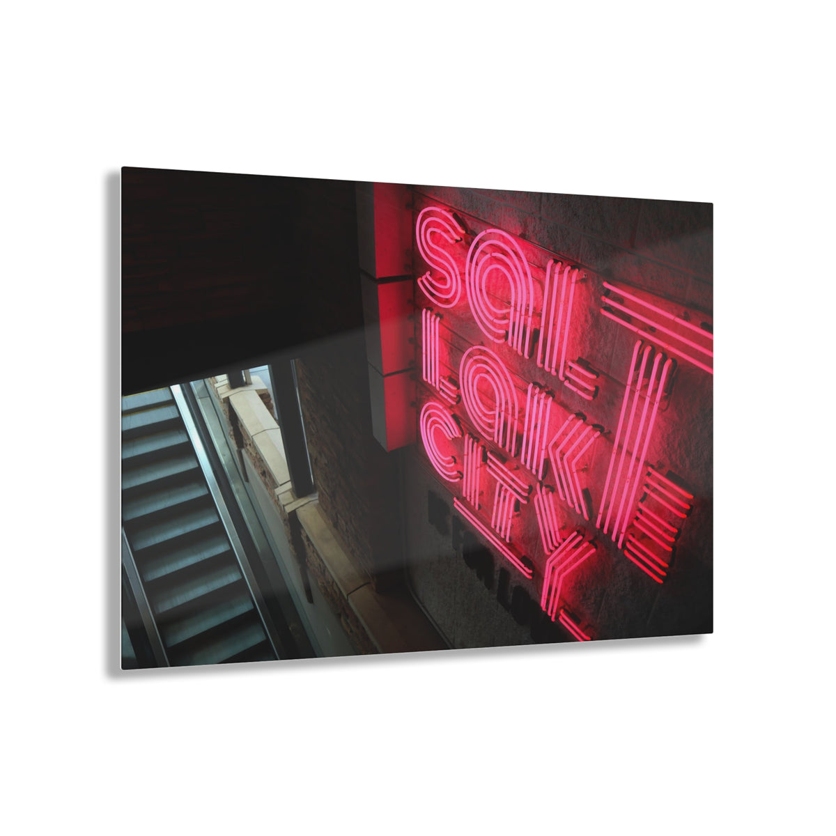 Salt Lake City Neon Sign Acrylic Prints Stryker Wear
