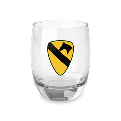 U.S. Army 1st Cavalry Division Patch Whiskey Glass