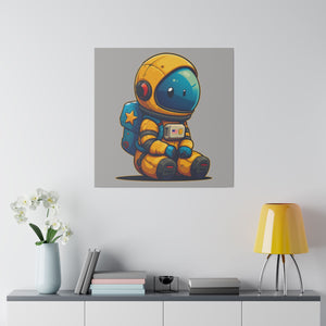 Kid Astronaut Wall Art | Square Matte Canvas