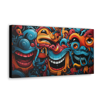 Funky Color Wall Art - Horizontal Canvas Gallery Wraps
